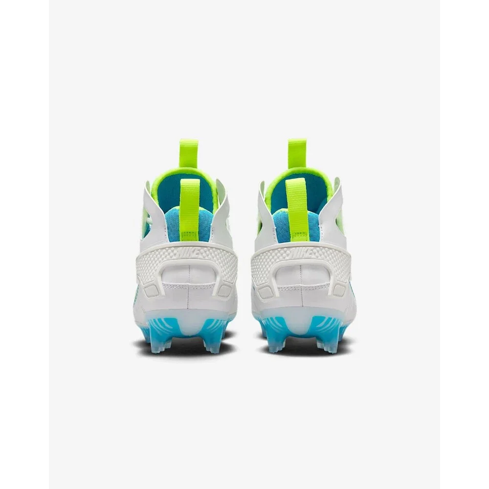 Nike Huarache 9 Elite Mid LAX SE White Blue Volt FV6149-100 Men's Size 10